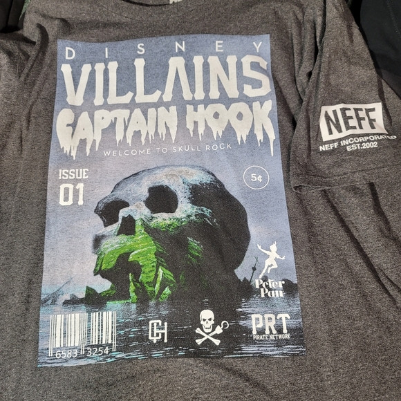 Disney Other - Disney Villains Captain Hook Neff T Shirt Size XXLarge Black Pirate Network